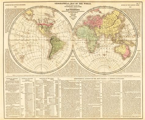 Map Of The World By Lavoisne 1821 Harlan J
