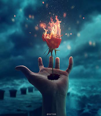 How To Make Simple Photo Manipulation Ideas Burning Rose Rafy A