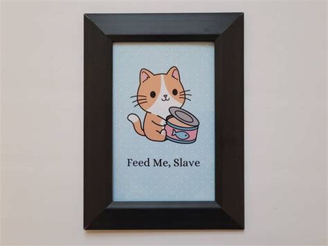 Funny Cat Art Print Funny Cat Wall Art Etsy
