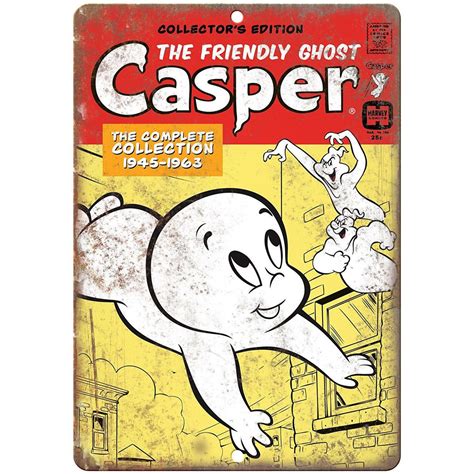 Casper The Friendly Ghost Harvey Comic 10 X 7 Reproduction Metal Sig Rusty Walls Sign Shop