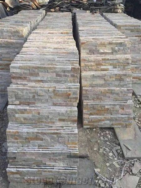 Slate Culture Stone For Wall Clading Wall Panel Ledge Stone Stacked