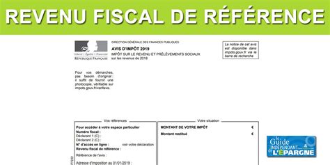 Rfr Revenu Fiscal De R F Rence Guide Pargne