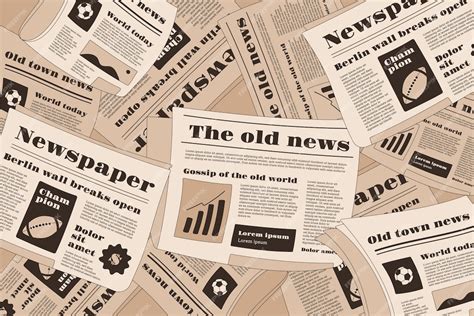 Free Vector Hand Drawn Old Newspaper Pattern Design