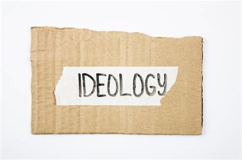Premium Photo Ideology Word On Tape And Cardboard Ideologism Ideas