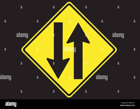 Design Vector Of Two Way Street Sign Stock Vector Image And Art Alamy