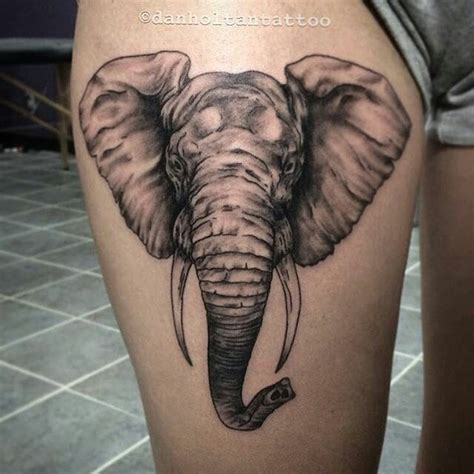 Gorgeous Tattoo Credit Danholtantattoos Knocked Out This Elephant Thigh Piece Today