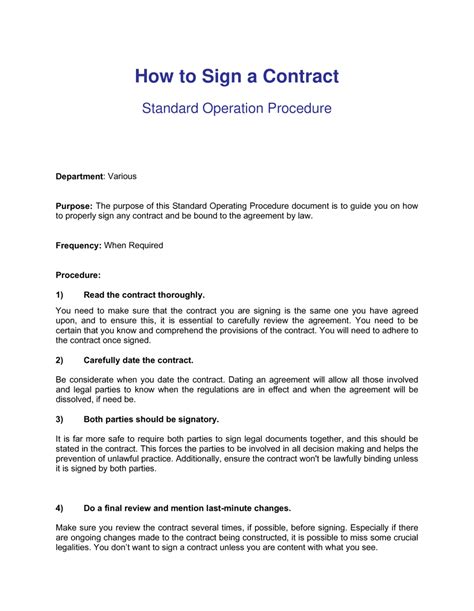 How To Sign A Contract Template By Business In A Box