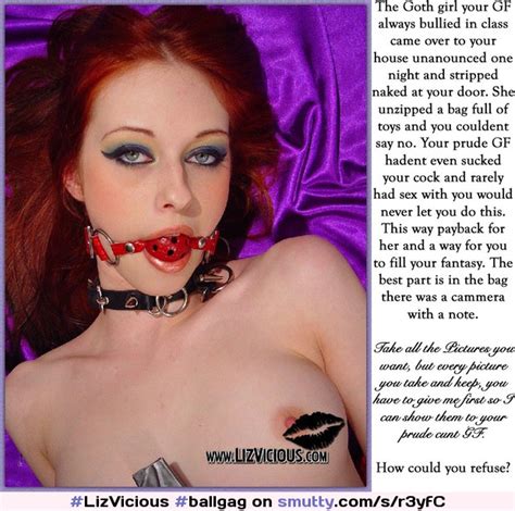 Lizvicious Ballgag Goth Emo Reversecuckquean Cuckqueancaption