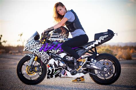 Moto Lady Motorcycle Girl Stunt Bike Biker Babes