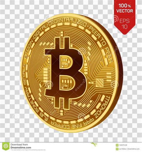 Payment method vector icon isolated on transparent background, payment method logo concept. Bitcoin. 3D Isometric Physical Bit Coin. Cryptocurrency ...