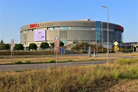 Ergo Arena Sports And Entertainment Hall Located On The Border Of Two
