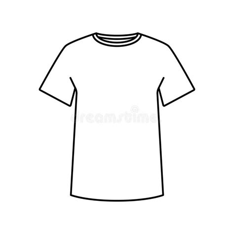 T Shirt Icon Blank T Shirt Template Black Vector Illustration Stock