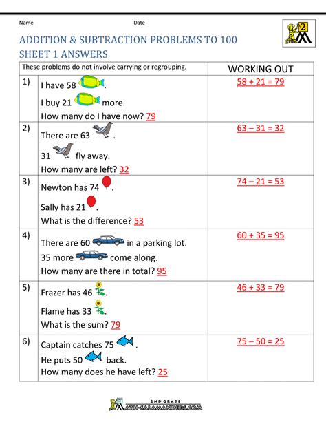 Maybe you would like to learn more about one of these? Addition Subtraction Word Problems 2nd Grade