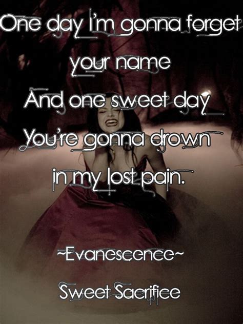 Amy Lee Evanescence Sweet Sacrifice Lyrics Music Letras