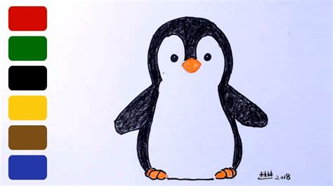How To Draw A Penguin Step By Step Youtube