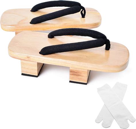 Azumasun Herren Japanische Holzschuhe Sandalen Japan Traditionelle