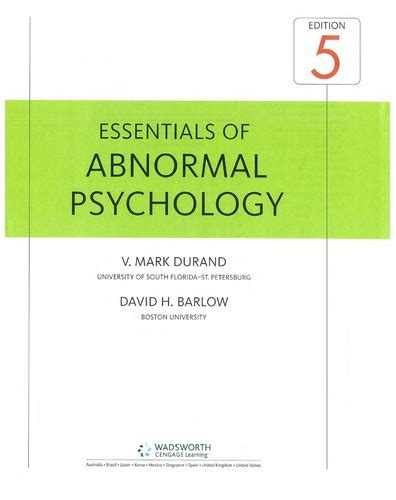 Essentials Of Abnormal Psychology By Vincent Mark Durand Open Library