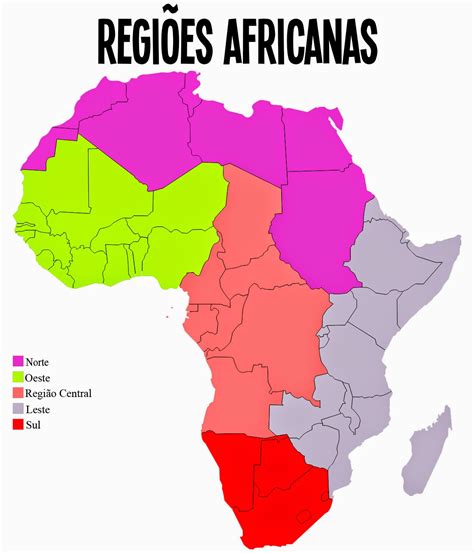 Mapa De Regiones En Africa