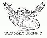 Coloring Skylanders Trigger Happy Swap Bang Force Tech Printable Info sketch template