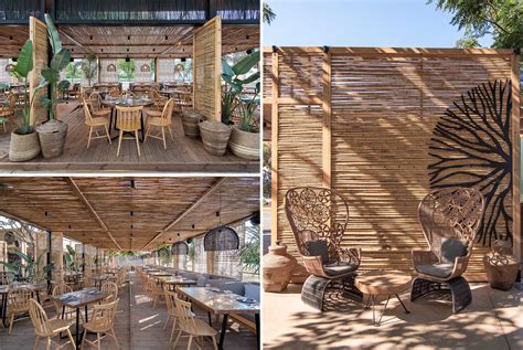 Screens Made From Reeds Add To The Beach Aesthetic Of This Bar And