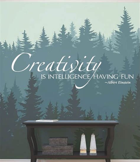 Creativity Is Intelligence Having Fun Wall Decalvinyl Etsy