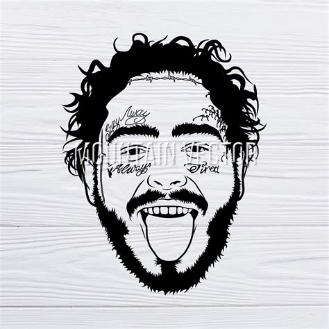 Post Malone Rapper SVG, Post Malone Silhouette, Portrait, Perfect For