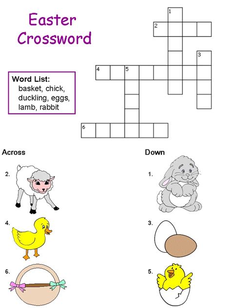 Crossword Puzzles For Kid Activity Shelter
