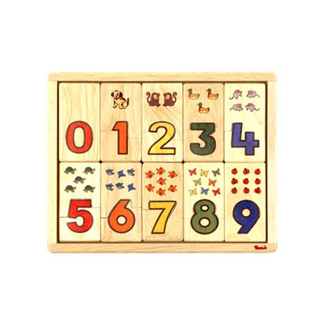 Wooden Number Puzzle Tray Little Earth Nest