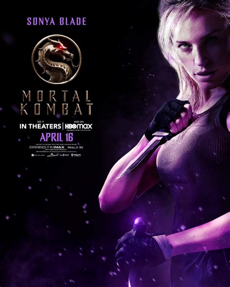 Mortal Kombat 2021 Character Poster Sonya Blade Mortal Kombat