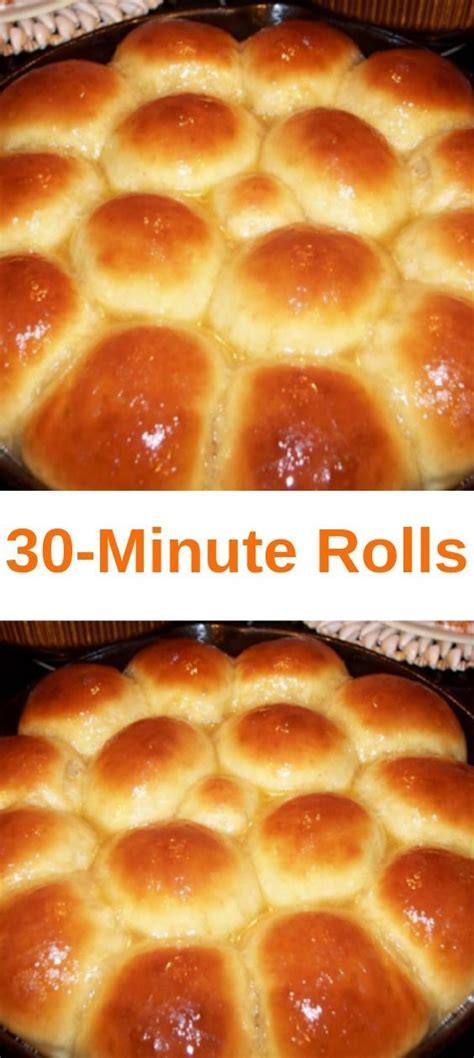 30 Minute Rolls In 2020 30 Minute Rolls Yeast Rolls Recipe Dinner Rolls