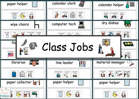 Classroom Jobs Set 2 The Autism Helper