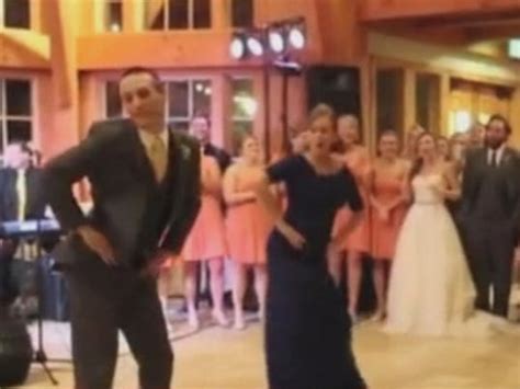 watch mom and son break it down in wedding dance video
