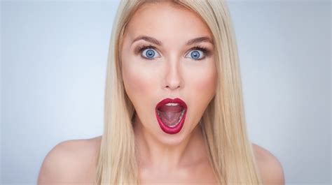 Model Girl Blonde Open Mouth Wallpaper X Px On Wallls Com