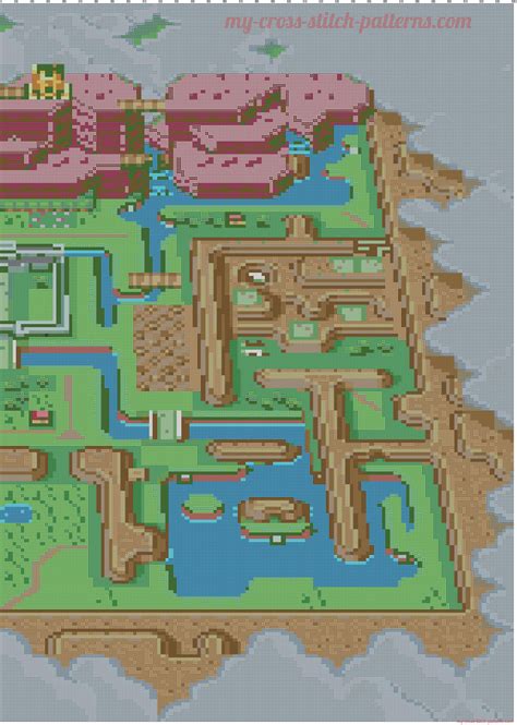 Cross Stitch Zelda Map
