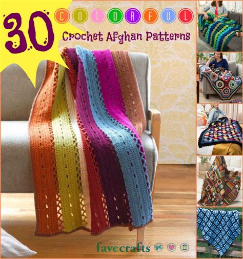 30 Colorful Crochet Afghan Patterns