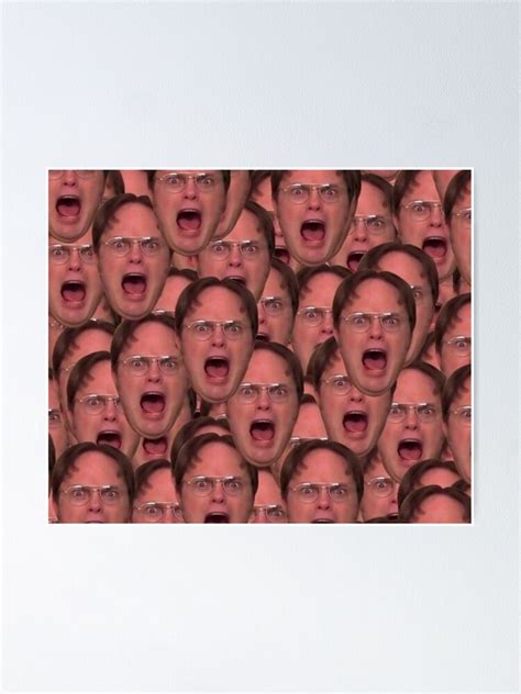 Dwight Kurt Schrute The Office Funny Face Collage Poster By Fandom75