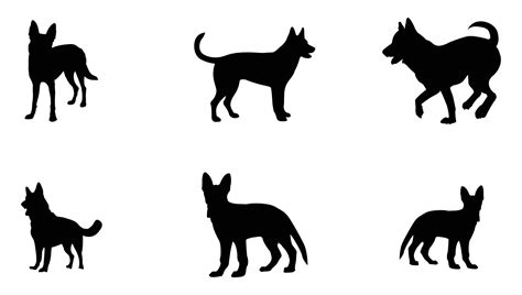 Dogs Silhouette Graphic Set Free Vector 11537282 Vector Art At Vecteezy