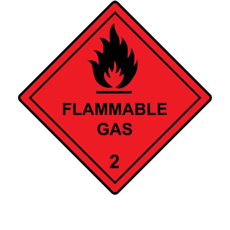 Buy Flammable 2 Gas Labels Hazard Warning Diamonds
