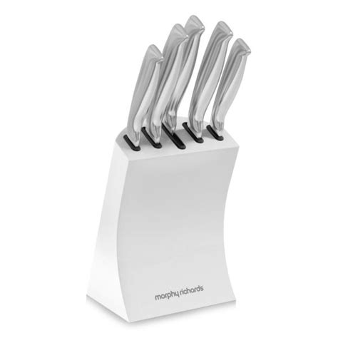 Morphy Richards Accents 5 Piece Knife Block Set White Homeware