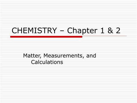 Ppt Chemistry Chapter 1 And 2 Powerpoint Presentation Free Download