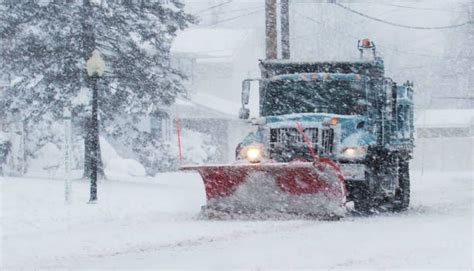 Snowplow Working During A Blizzard Snow Plow Winter Storm Snow