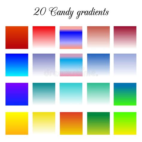 Candy Colors Gradients Collection Vector Set Of Gradients For Adobe