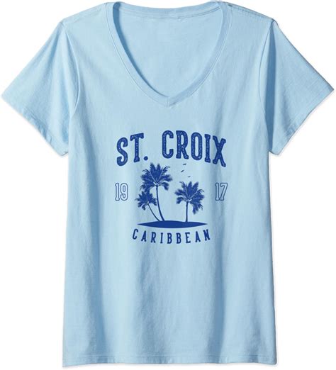 Amazon Com Womens St Croix Caribbean V Neck T Shirt Clothing Shoes