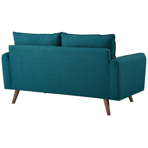 Revive Upholstered Fabric Sofa And Loveseat Set Teal By Modway