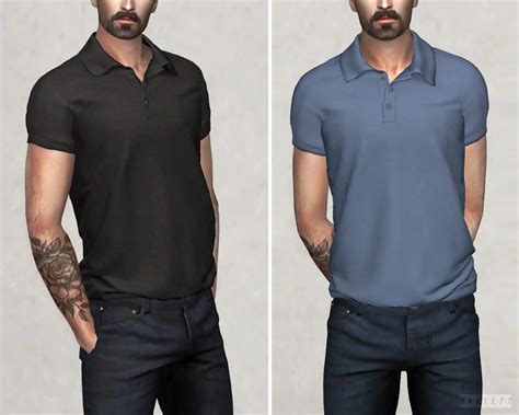 Sims 4 Cc Custom Content Male Clothing Polo Shirt Darte77