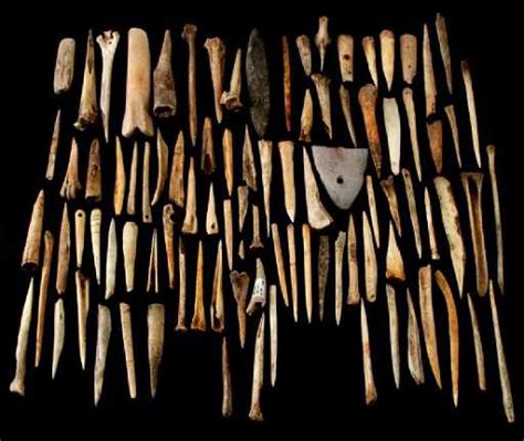 Large Native American Bone Tool And Decoration Lot