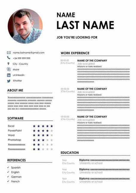 It has a very organized yet modern layout that looks like it belongs to a hard this ville free resume template is clean and easily edited which helps when you input all your amazing accomplishments! 50 Resume Templates in Word - Free Download | CV Format