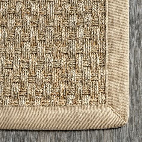 Nuloom Casuals Hesse Checker Weave Seagrass Area Rug In Natural Ebay