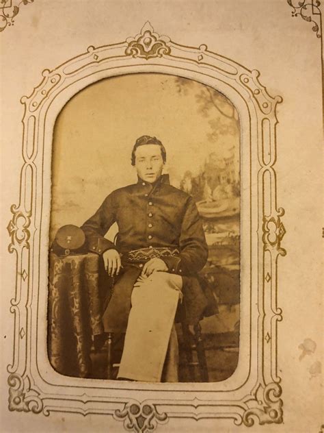 Antique Civil War Us Soldier Believed To Be Cdv Carte De Visite Photo