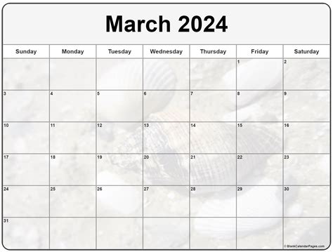 Cute Printable Calendar 2024 March 2024 Calendar Printable